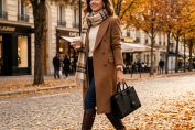 how to look expensive on a budget in fall with neutral tones and structured coat