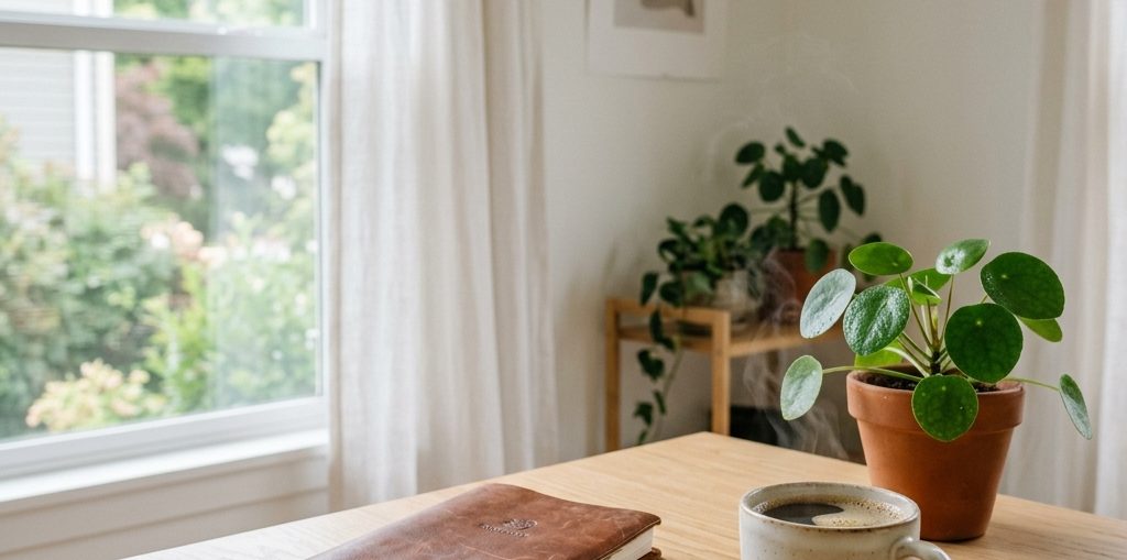 minimalist workspace for building highly effective people habits